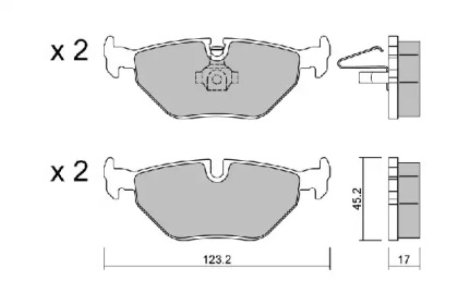 Комплект тормозных колодок AISIN BPBM-2001